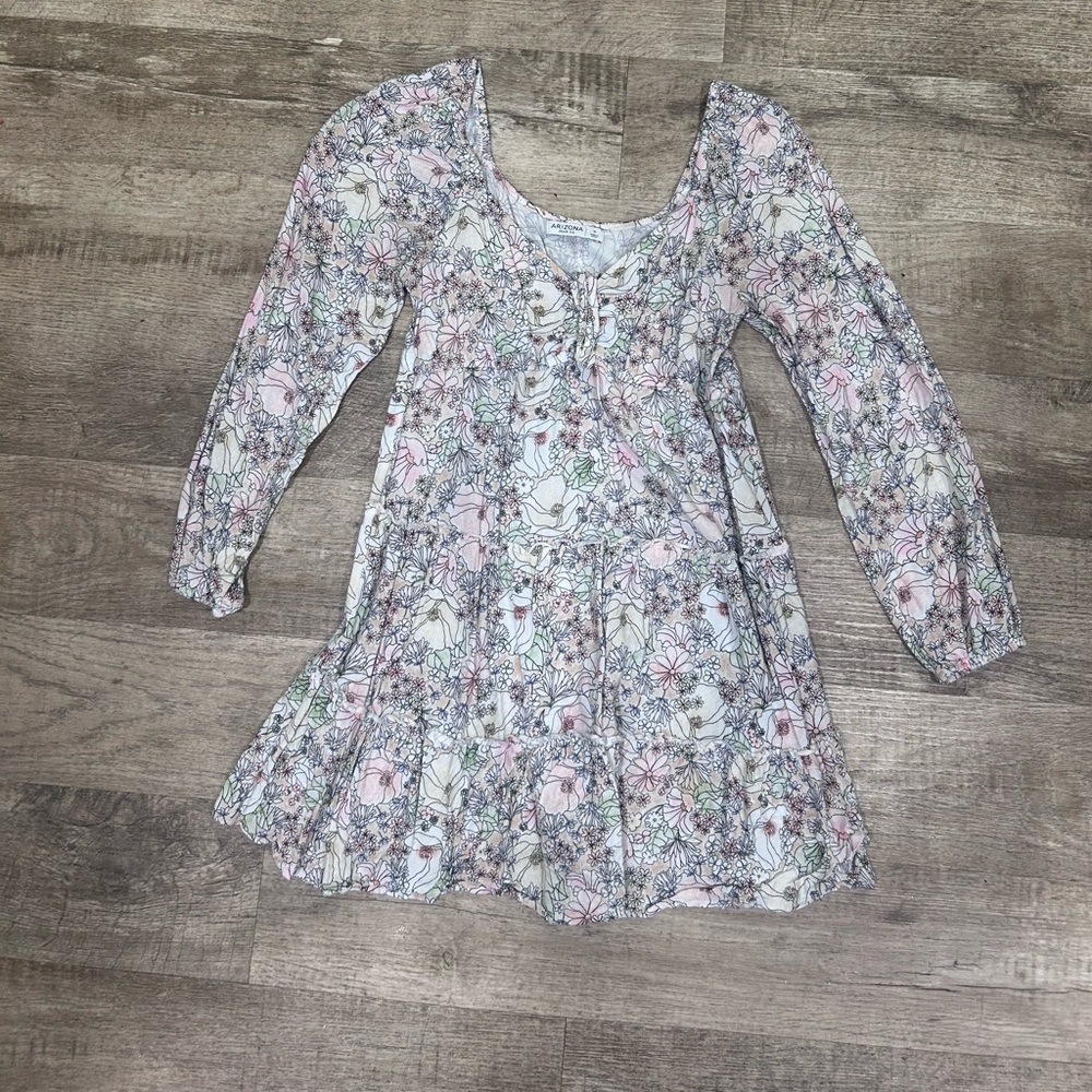 Arizona Jean Company Floral Kids Dress in Pink and White